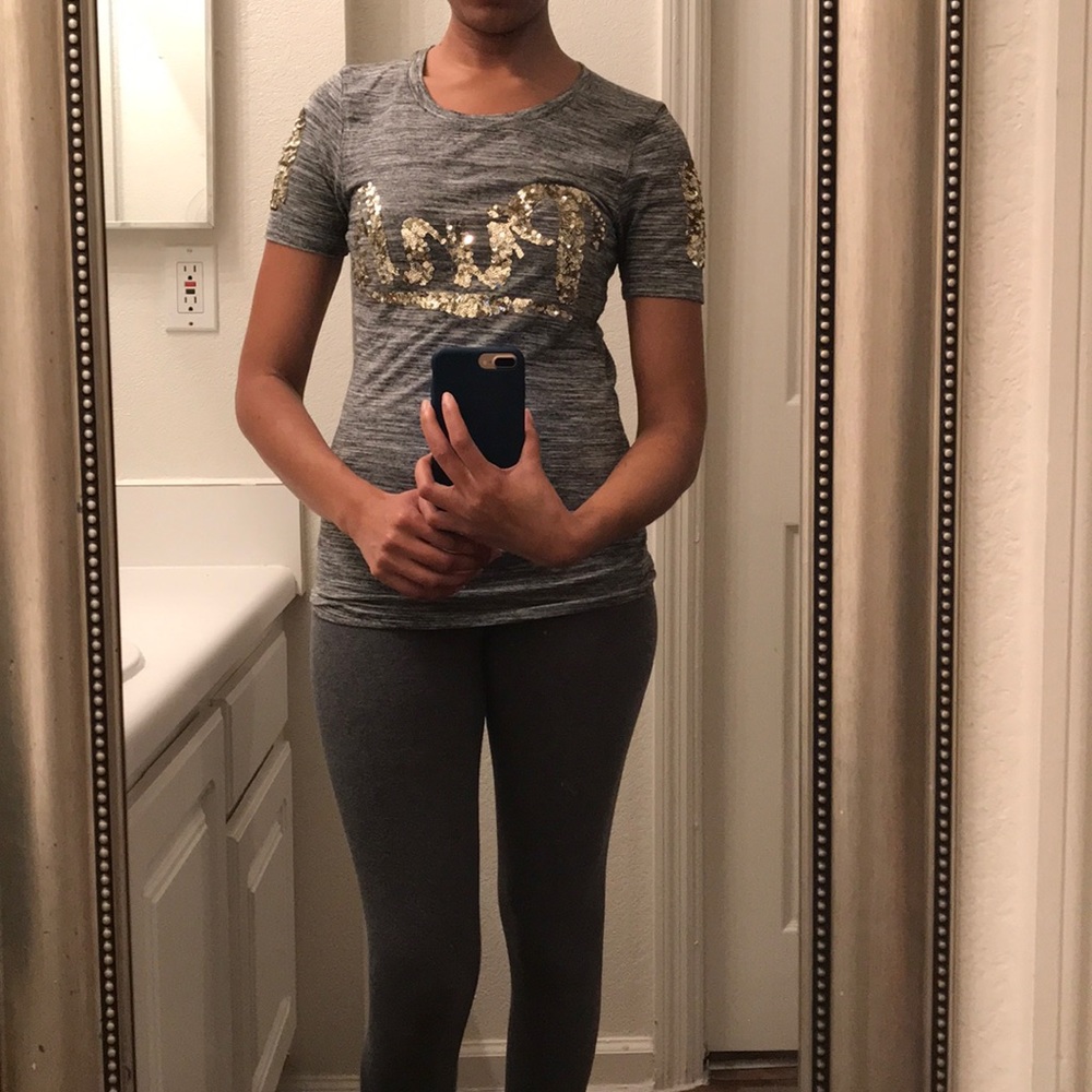 Pink Bling Shirt in grey with gold bling - Picture 2 of 2